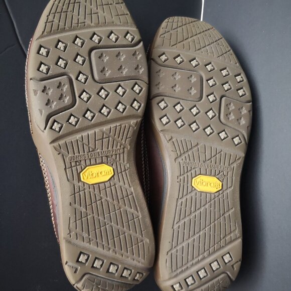 Johnston & Murphy Men's Size 7 Dark Brown Sheep Skin Vibram Sole Deck Shoes - Picture 7 of 11
